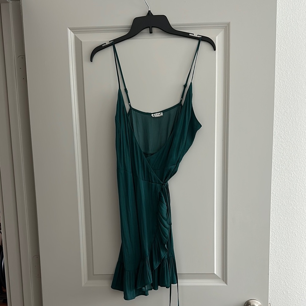 Free People Green Wrap Dress